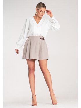 FIGL FIGL Mini sukňa M1157 Béžová A-Line Fit