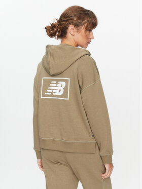 New Balance Jopa Essentials French Terry Hoodie WT33512 Zelena Regular Fit