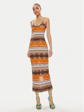 Desigual Desigual Sommerkleid Viena 24SWVF05 Orange Slim Fit