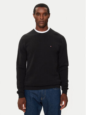 Tommy Hilfiger Tommy Hilfiger Pulover Essential MW0MW36347 Črna Regular Fit