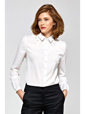 NIFE NIFE Bluzka Bluzka Écru Classic Fit