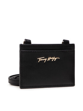 Tommy Hilfiger Tommy Hilfiger Θήκη πιστωτικών καρτών Essential Leather Cc Holder AW0AW10536 Μαύρο