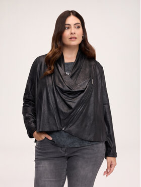 Fiorella Rubino Fiorella Rubino Kurtka z imitacji skóry R011L000342N033 Czarny Regular Fit