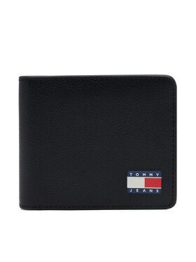 Tommy Jeans Tommy Jeans Große Herren Geldbörse Tjm Heritage Leather Cc Wallet AM0AM13371 Schwarz