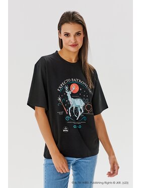 NAOKO NAOKO Tričko Expecto Patronum Čierna Regular Fit