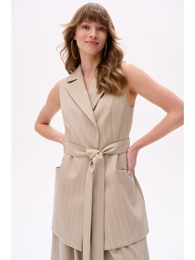 blue shadow blue shadow Kamizelka Paris Beżowy Regular Fit