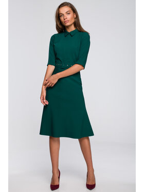 Stylove Stylove Každodenní šaty S231 Zelená Regular Fit