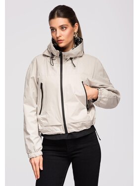 Ombre Ombre Kurtka przejściowa OW-JANP-0124 Beżowy Regular Fit