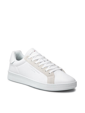 Tommy Hilfiger Tommy Hilfiger Sneakers Cupsole Court Leather FM0FM03627 Alb