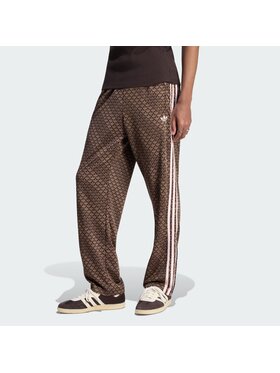 adidas adidas Spodnie dresowe Firebird loose monogram Brązowy Regular Fit