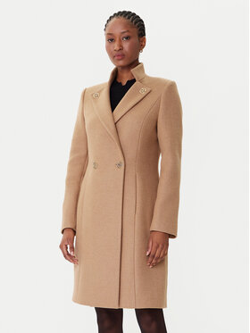 Rinascimento Rinascimento Palton de lână CFC0126218003 Bej Regular Fit