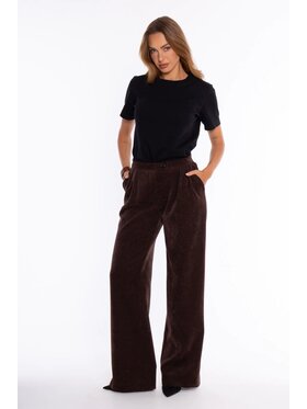 Made of Emotion Made of Emotion Spodnie materiałowe M932 Brązowy Wide Leg