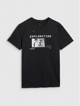 4F 4F T-Shirt NIGHT CITY Czarny Regular Fit