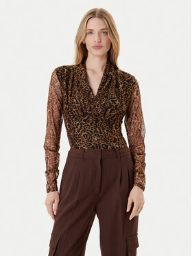 DKNY DKNY Majica P53HVCMM Smeđa Regular Fit