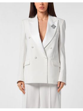 PHILIPP PLEIN PHILIPP PLEIN Marynarka 24845 Biały Loose Fit