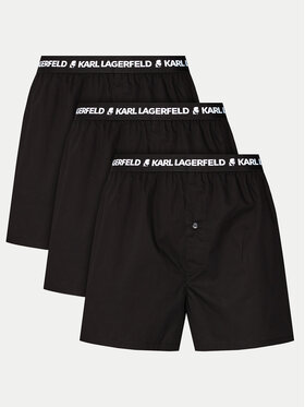 KARL LAGERFELD KARL LAGERFELD Komplet 3 par bokserek 221M2134 Czarny