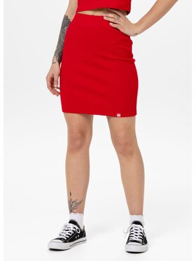 PITBULL PITBULL Spódnica mini Spódniczka mini Rib XS Czerwony Regular Fit