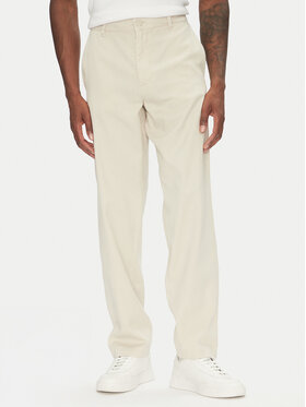 Lindbergh Lindbergh Spodnie materiałowe 30-008031 Beżowy Relaxed Fit