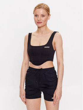 Guess Guess Top Brigit V3GP02 MC04Z Czarny Slim Fit