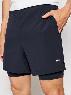 Tommy Hilfiger Tommy Hilfiger Sportske kratke hlače 2-In-1 Training MW0MW17259 Tamnoplava Regular Fit