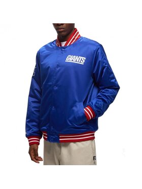 Mitchell & Ness Mitchell & Ness Bunda bomber HEAVYWEIGHT SATIN JACKET NEW YORK GIANTS Modrá Regular Fit