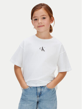Calvin Klein Jeans Calvin Klein Jeans T-Shirt LVCKSJA16G Biały Boxy Fit