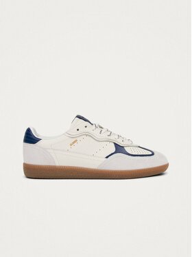ALOHAS ALOHAS Sneakersy Tb.490 Rife Grain White Navy Leather Sneakers Biały