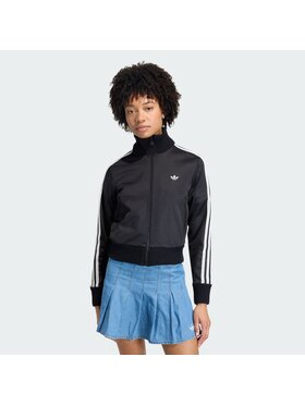 adidas adidas Bluza Firebird with Knitted Crochet Details Czarny Slim Fit