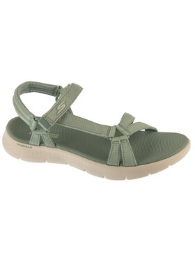 Skechers Skechers Sandały Skechers Go Walk Flex Sandal - Sublime Zielony