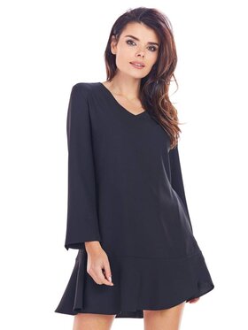 Awama Awama Vestito da giorno A344 Nero Basic Fit