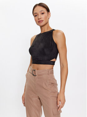 Guess Guess Top W3YH56 WFIY0 Czarny Slim Fit