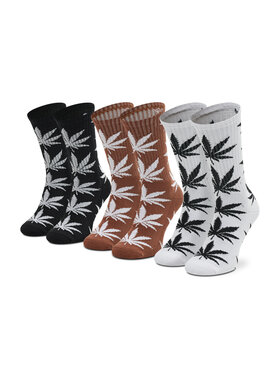HUF HUF Set od 3 para unisex visokih čarapa Essentials Plantlife Sock SK00465 r. OS Šarena