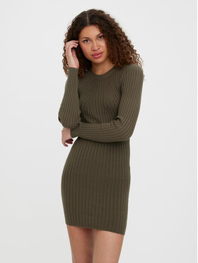 Vero Moda Vero Moda Úpletové šaty Kiki 10269253 Zelená Slim Fit