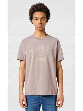 Wrangler Wrangler T-Shirt Graphic Tee Brązowy Regular Fit