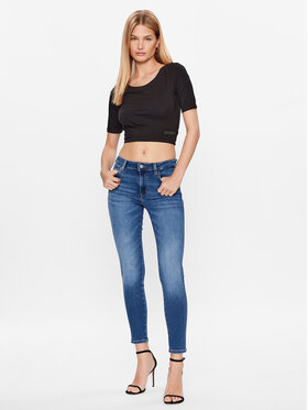 Guess Jeans Hlače W3YAJ3 D52Q2 Modra Skinny Fit