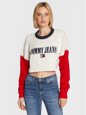 Tommy Jeans Tommy Jeans Sweter Archive DW0DW14314 Beżowy Relaxed Fit