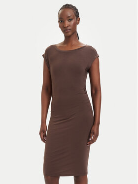Vero Moda Vero Moda Коктейлна рокля Sarah  10346941 Тъмнокафяв Slim Fit
