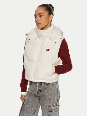 Tommy Jeans Tommy Jeans Bezrękawnik Alaska DW0DW18611 Biały Cropped Fit