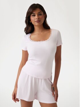 Guess Guess Koszulka piżamowa 175073 Różowy Classic Fit