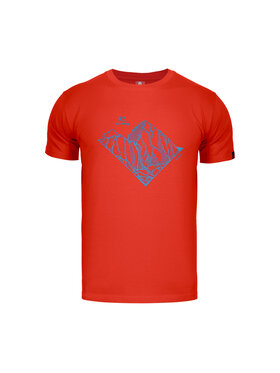 Alpinus Alpinus T-Shirt Skilbrum Czerwony Standard Fit
