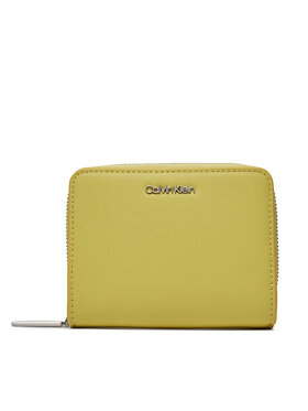 Calvin Klein Calvin Klein Mały Portfel Damski Ck Must Z/A Wallet W/Flap Md K60K607432 Żółty