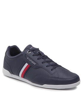 Tommy Hilfiger Tommy Hilfiger Sneakersy Classic Lo Cupsole Leather FM0FM04277 Granatowy
