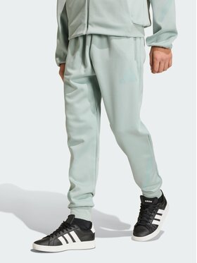 adidas adidas Spodnie materiałowe 132921 Zielony Regular Fit