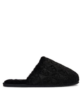 Calvin Klein Calvin Klein Naminės šlepetės Home Slipper Fur Aop HW0HW03218 Juoda