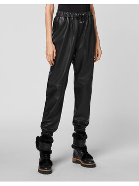 PHILIPP PLEIN PHILIPP PLEIN Pantaloni di pelle 5817 Nero Jegging Fit