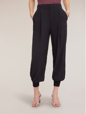 Motivi Motivi Spodnie materiałowe P02FQ104651N033 Czarny Baggy Fit