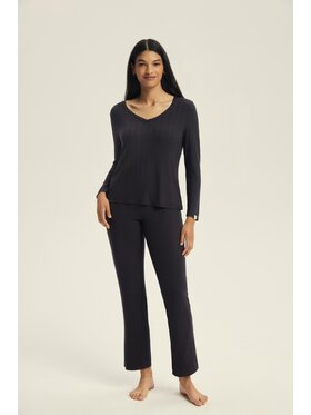 Esotiq Esotiq Piżama 44388 Szary Regular Fit