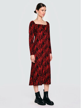 BIG STAR BIG STAR Sukienka codzienna KIARA Czerwony Slim Fit