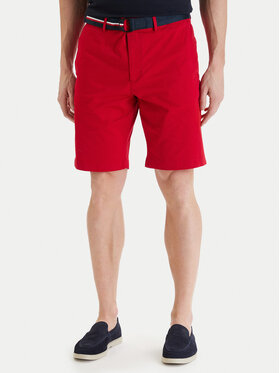 Tommy Hilfiger Tommy Hilfiger Riidest šortsid Denton MW0MW42349 Punane Slim Fit