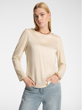 Elena Mirò Elena Mirò T-Shirt G057Z000708N002 Kremowy Regular Fit